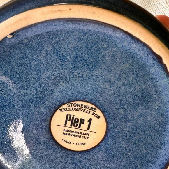 Pier 1 Elegant Blue Ceramic Teapot Set - Picture 10 of 10